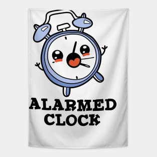 Alarmed Clock Cute Alarm Clock Pun Tapestry