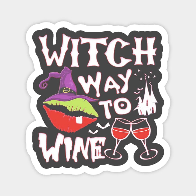 Halloween Drinking Out Witch Magnet by Tatjana  Horvatić