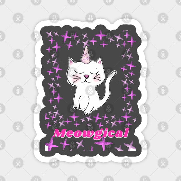 Meowgical cat Magnet by FamilyCurios