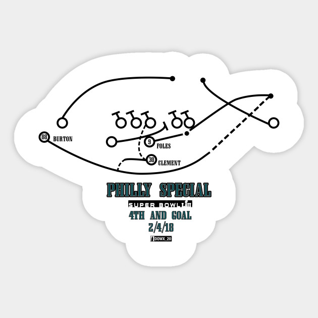 Philly Special White Philadelphia Eagles Super Bowl Sticker Teepublic