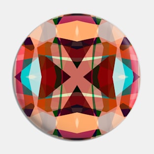 Colorful X Kaleidoscope Pin