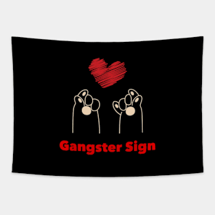 gang signs of the love, fanny dog Tapestry