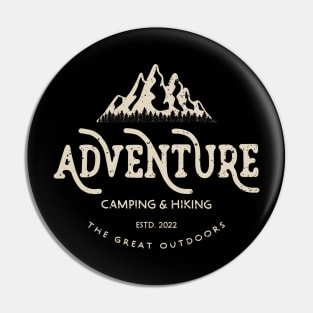 Adventure Camping and Hiking Mountain Pin