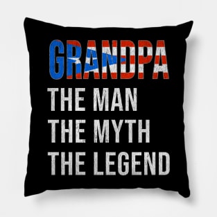 Grand Father Puerto Rican Grandpa The Man The Myth The Legend - Gift for Puerto Rican Dad With Roots From  Puerto Rico Pillow
