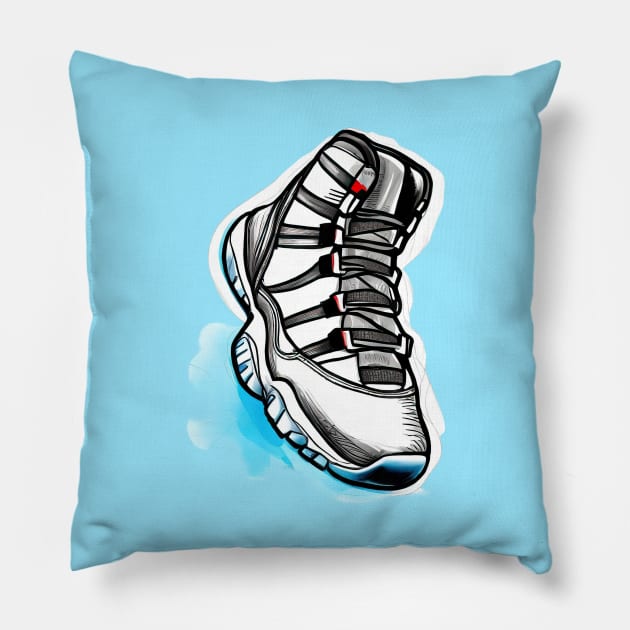 AJ XI Pillow by Buff Geeks Art