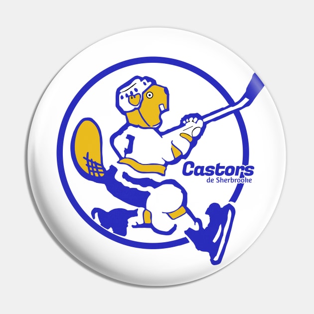 Retro Sherbrooke Casters Hockey Pin by LocalZonly