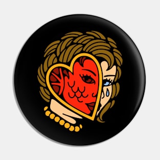 Lady heart demon Pin