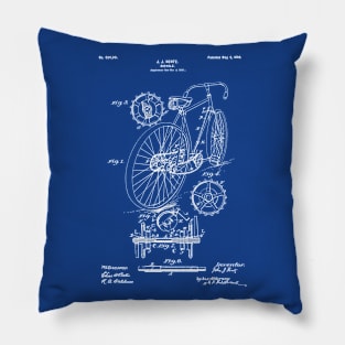 Vintage Bicycle - 1899 Patent Drawing - Apng Pillow