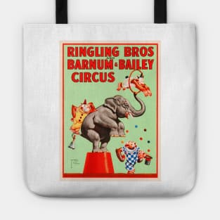 Ringling Bros Barnum & Bailey CIRCUS ACROBATIC WILD ANIMALS Show Lithograph Poster Tote