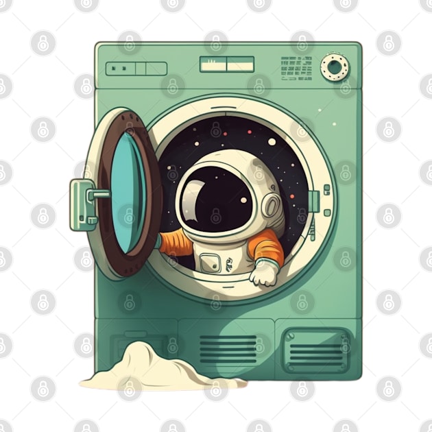 Astronaut in washer by Bakr