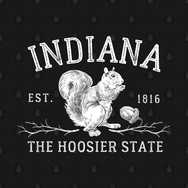 Indiana The Hoosier State Squirrel by Downtown Rose