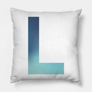 Gradient Letter L Initial Alphabet Pillow