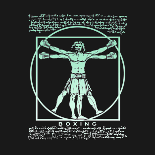 Da Vinci Vitruvian Man Boxing T-Shirt