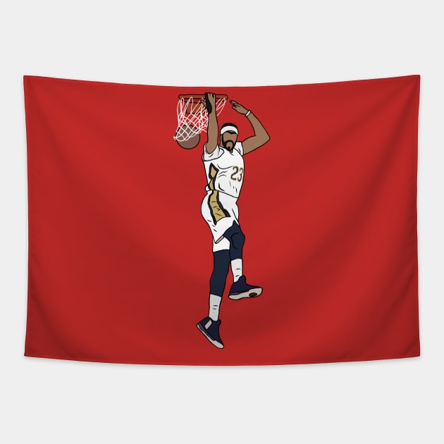 Anthony Davis Reverse Dunk Tapestry by rattraptees