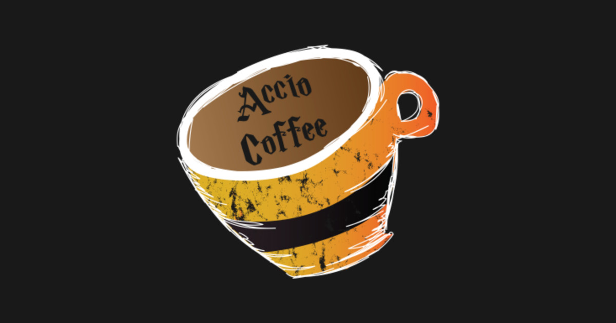 Download Accio Coffee Yellow and Black - Coffee - T-Shirt | TeePublic