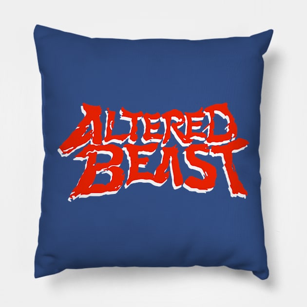 Altered Beast Red Pillow by Nykos