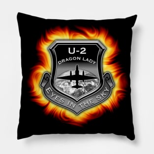 U2 Dragon Lady spy plane fire shield Pillow