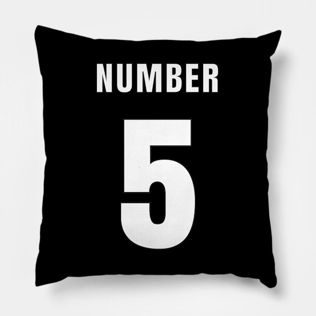 NUMBER 5 FRONT-PRINT Pillow by mn9