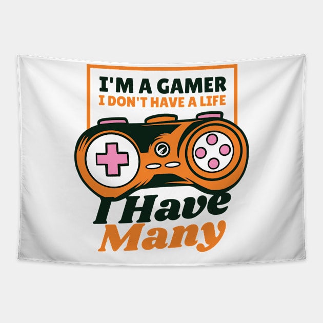 GAMER LIFE Tapestry by madeinchorley