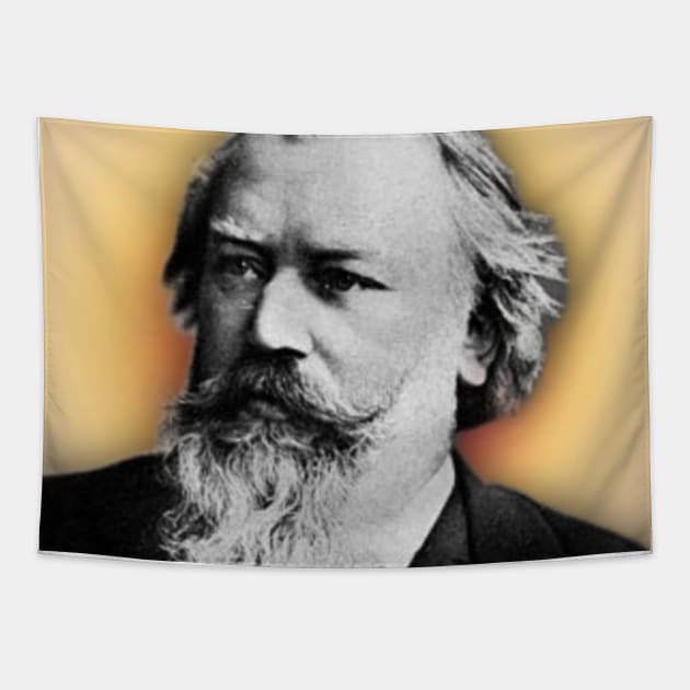 Johannes Brahms Portrait | Johannes Brahms Artwork 2 Tapestry by JustLit