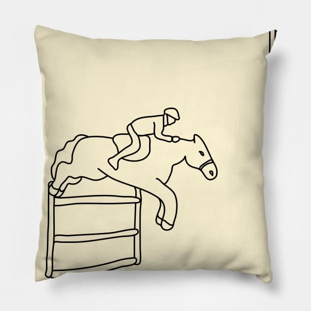 Background design pattern, horse rider, horse racing, horse, competition event, sport Pillow by grafinya