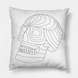 mayan skeleton skull ecopop Pillow