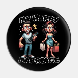 Marital Bliss Comic Design Pin