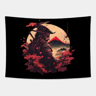 Aesthetic Vintage Samurai Japanese Art Samurai Retro cherry T-Shirt Tapestry