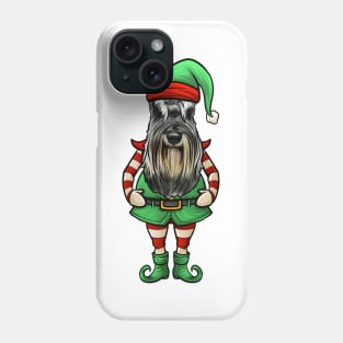 Miniature Schnauzer Christmas Elf Phone Case