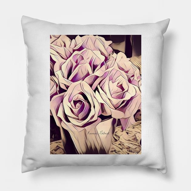 lilac living, lilac purse, light purple bedding, light purple flowers, light purple roses, lilac roses Pillow by roxanegabriel