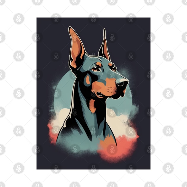 Doberman Dog 2 - Japanese Retro Art by nextpensive