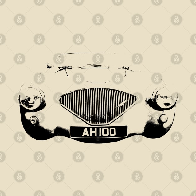 Austin Healey 100 1950s classic British sports car black by soitwouldseem