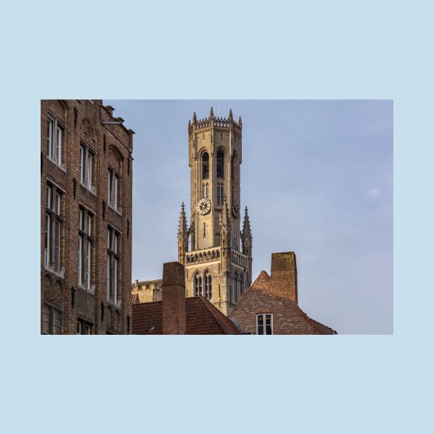 Belfry of Bruges blue sky by lena-maximova