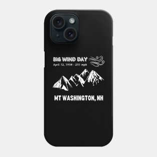 Big Wind Day Anniversary Mount Washington New Hampshire Phone Case