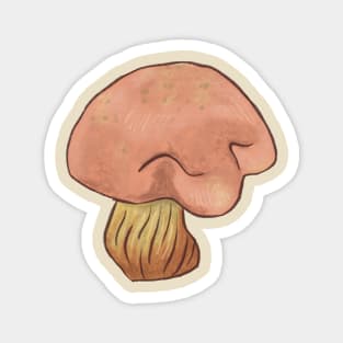 Short Peachy Mushroom Magnet