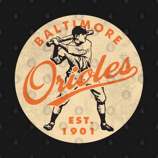 Old Style Baltimore Orioles by Buck Tee by Buck Tee