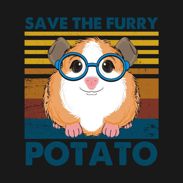 Vintage Save The Furry Potato Guinea Pigs by Rumsa