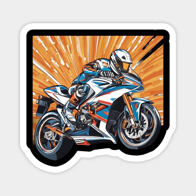 Motorcycling Magnet by animegirlnft