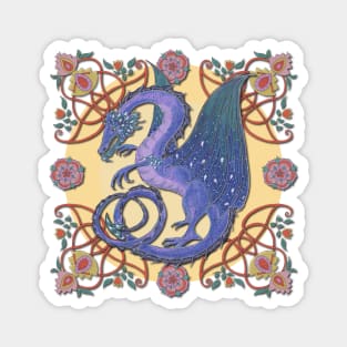 Celtic Medieval Celestial Sky Dragon Magnet