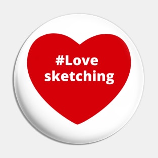 Love Sketching - Hashtag Heart Pin