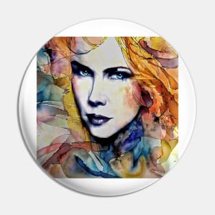 portrait of Nicole Kidman Pin