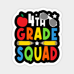 4th Grade Squad Teachers Boys Girls Funny Back To School Magnet