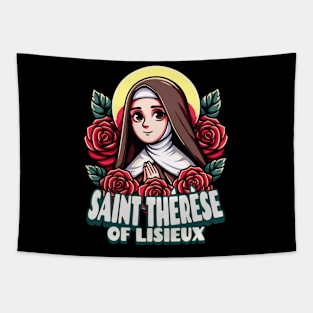 St Therese of Lisieux Little Flower Rose Catholic Saint Tapestry