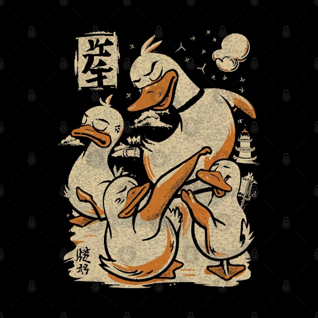 Kung Fu Peking Ducks, Chinese Cartoon Style by SimpliPrinter