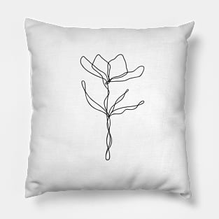 Floral Line Art Pillow