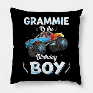 Grammie Of The Birthday Boy Monster Truck Bday Women Men Pillow