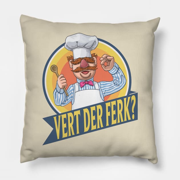 Der ferk Pillow by Flannel by Art