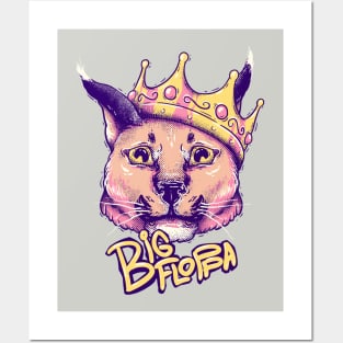 The Floppa Caracal Cat Tarot Card Funny Meme Art Print by Alexar