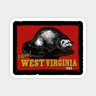 Vintage West Virginia Tourist Magnet