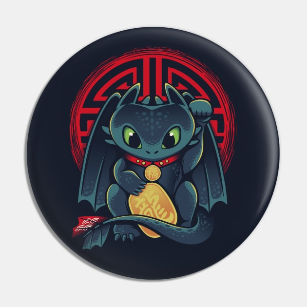 Maneki Dragon Pin by victorsbeard